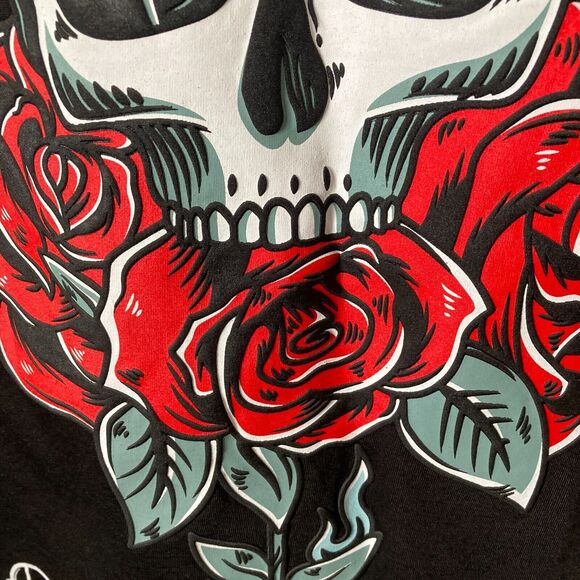 Love Kills T-shirt Mens Large Skull Roses rgstr couture - Picture 6 of 8